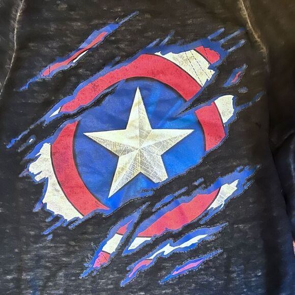 MARVEL CAPTAIN AMERICA CREW PULLOVER SWEATER YOUTH M - Picture 3 of 5